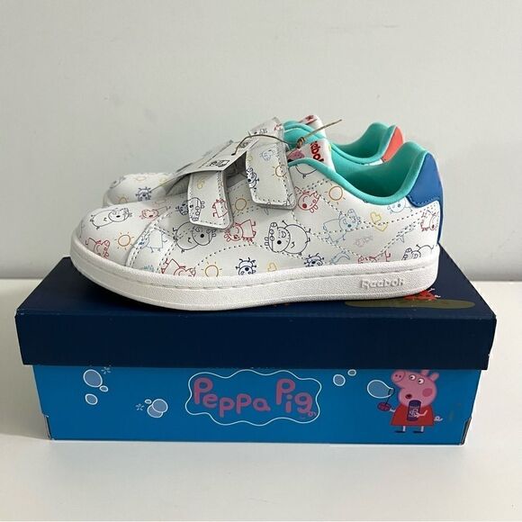 Reebok Little Girls Peppa Pig Royal Complete CLN 2 Stay-Put Casual Sneakers - Picture 3 of 10